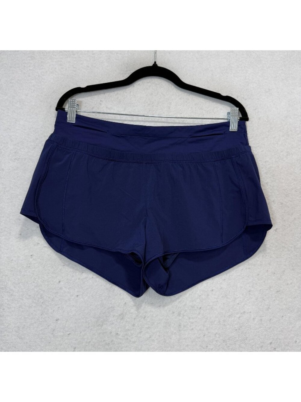 Lululemon Shorts Womens 10 Blue 3 Inseam Lined Running Athletic Pockets Gym